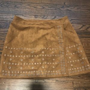 NWOT Faux Suede Mini Skirt